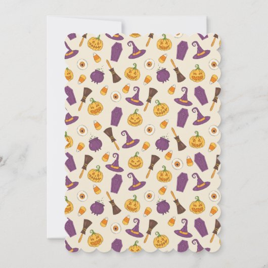 Retro Wicked Affe Halloween-Party Einladung (Rückseite)