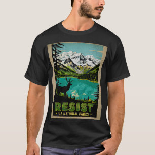 Retro WIDERSTEHE ALT US Nationalpark NPS Dienst Vi T-Shirt