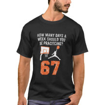 Retro Wie viele Tage 67 Basketball-Training Humor