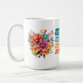 Retro-Wiederholende Mama-Blumen Kaffeetasse (Links)