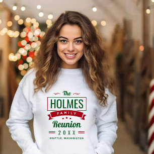 Retro-Wiedersehen-Logo für moderne Familien Chri Sweatshirt