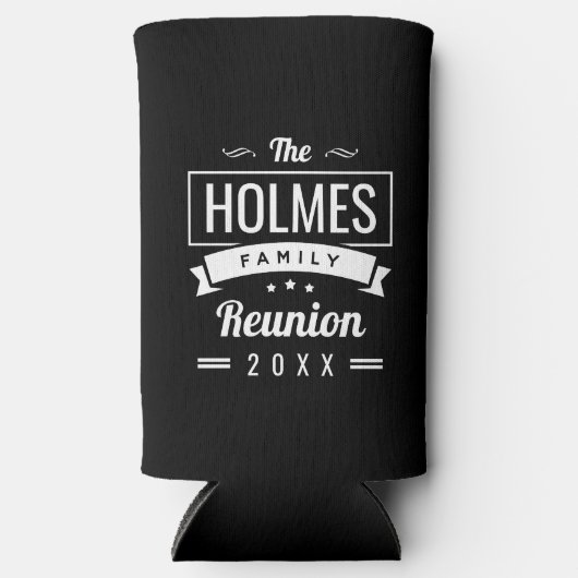 Retro-Wiedersehen-Logo für moderne Familien Selters Dosenkühler (Vorderseite)