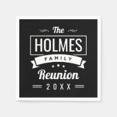 Retro-Wiedersehen-Logo für moderne Familien Serviette (Vorderseite)