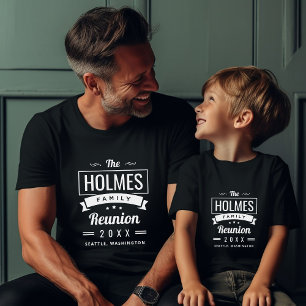 Retro-Wiedersehen-Logo für moderne Familien T-Shirt