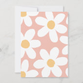 Retro Wild Daisy Boho Groovy Girl Birthday Party Einladung (Rückseite)