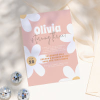 Retro Wild Daisy Boho Groovy Girl Birthday Party