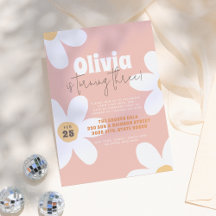 Retro Wild Daisy Boho Groovy Girl Birthday Party