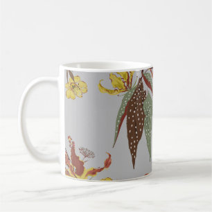 Retro wild flower vintage mood, botanical plants kaffeetasse