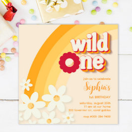 Retro "Wild One" Einladung zum ersten Geburtstag |