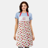 Retro Wild Strawberries Niedlich Whimsical Strawbe Schürze (Getragen)