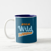 Retro Wild Swimmer Grafik für Frauen Zweifarbige Tasse (Links)