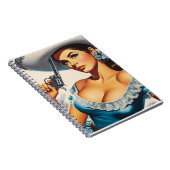 Retro-Wild-West-Pin-up Notizblock (Rechte Seite)