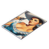 Retro-Wild-West-Pin-up Notizblock (Linke Seite)