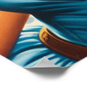 Retro Wild West Pin-up Poster (Ecke)