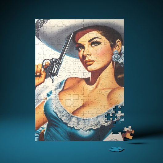 Retro-Wild-West-Pin-up Puzzle