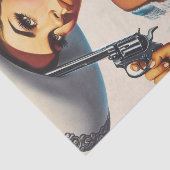 Retro-Wild-West-Pin-up Seidenpapier (Ausschnitt)