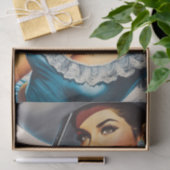 Retro-Wild-West-Pin-up Seidenpapier (Geschenk)