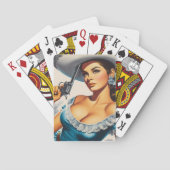Retro-Wild-West-Pin-up Spielkarten (Rückseite)