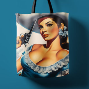 Retro-Wild-West-Pin-up Tasche