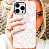 Retro-Wildblume Blush Pink Floral Monogramm Case-Mate iPhone Hülle