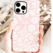 Retro-Wildblume Blush Pink Floral Monogramm Case-Mate iPhone Hülle