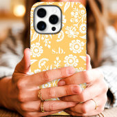 Retro-Wildblume Gelbe Floral Monogramm Case-Mate iPhone Hülle