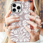 Retro-Wildblume Lila florale Monogramm Case-Mate iPhone Hülle