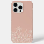 Retro-Wildblume Rosa Case-Mate iPhone Hülle (Rückseite)