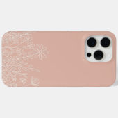 Retro-Wildblume Rosa Case-Mate iPhone Hülle (Rückseite (Horizontal))