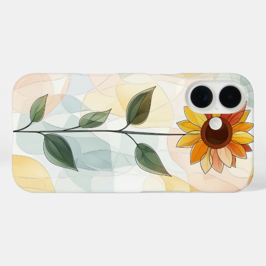Retro Wildblume Stalk Case-Mate iPhone Hülle (Rückseite (Horizontal))