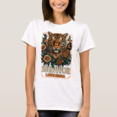 Retro-Wildblume Tiger Leukämie Survivor T-Shirt (Vorderseite)