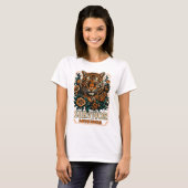 Retro-Wildblume Tiger Leukämie Survivor T-Shirt (Vorne ganz)
