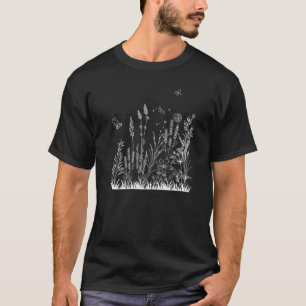 Retro-Wildblumen Blume Gartenarbeit T-Shirt