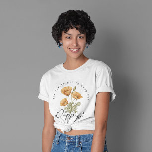 Retro-Wildblumen Gelbe Pfeffer-Blume T-Shirt