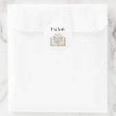 Retro-Wildblumen-Lehrer-Bibliothek Runder Aufkleber (Tasche)