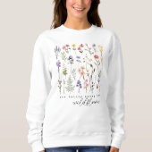 Retro-Wildblumen Sweatshirt (Vorderseite)