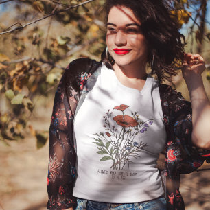 Retro-Wildblumen-T-Shirt T-Shirt