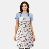 Retro Wilde Pilze Cute Whimsical Botanik Schürze (Getragen)