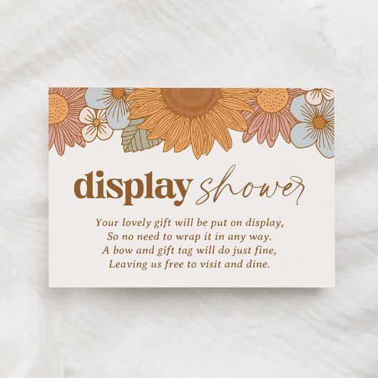 Retro Wildfloe Baby Shower Dusche Begleitkarte