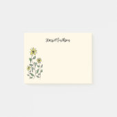 Retro Wildflowers Personalized Boho Botanical Post-it Klebezettel (Vorderseite)