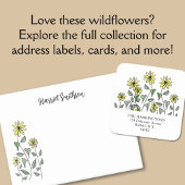 Retro Wildflowers Personalized Boho Botanical Post-it Klebezettel
