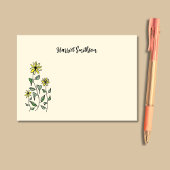 Retro Wildflowers Personalized Boho Botanical Post-it Klebezettel