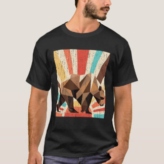 Retro Wildlife Forest Animal Nature Grizzly Bär T-Shirt