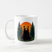 Retro Wildlife Forest Bear Outdoors Nature Kaffeetasse (Links)