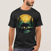 Retro Wildlife Forest Bear Outdoors Nature  T-Shirt (Vorderseite)