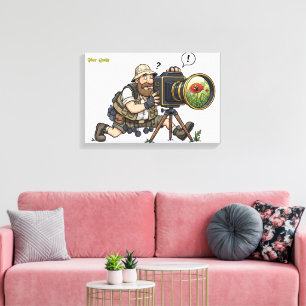 Retro-Wildlife-Fotograf-Illustration Leinwanddruck