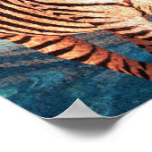 Retro-Wildtier-Collage-Poster Poster (Ecke)