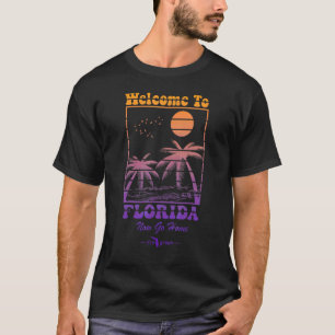 Retro Willkommen in Florida Jetzt geh nach Hause   T-Shirt