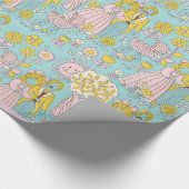 RETRO Willkommen neues Baby Girl Geschenkpapier (Ecke)