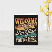 Retro Willkommen zurück, ich bin froh, dass Sie hi Karte (Gelbe Blume)